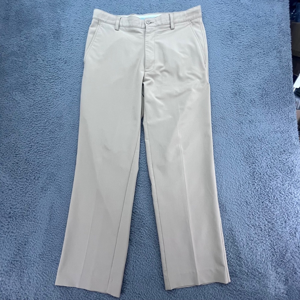 FootJoy FJ Mens Golf Pants Tan Straight Fit Stretch Polyester Spandex W34‎ L30